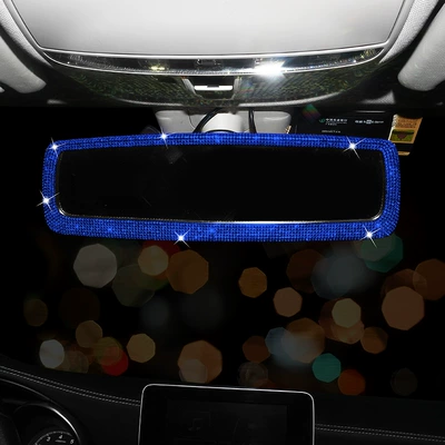 Decoration Collection, Sun visor rearview mirror - blue-diamond