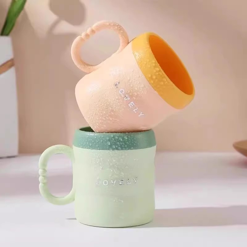 Taza de enjuague casera de doble color de bambú, taza de enjuague duradera, taza de enjuague de almacenamiento de cepillo de dientes para dormitorios de estudiantes image 3