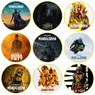 Star Wars Mandalorian Gold and Silver Commemorative Coins Foreign Trade Wholesale American Science Fiction Movie Challenge Coin Fans Collection