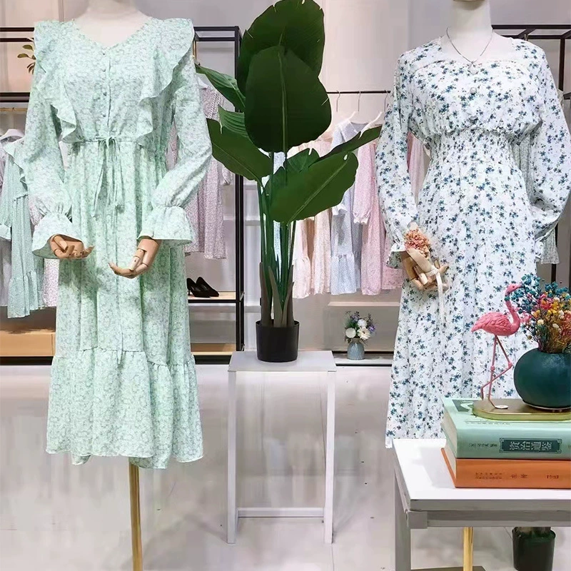 Цветочные платья 2023 Шифон весна-лето новая свободная версия моды универсальный бренд скидка оптом из первых рук