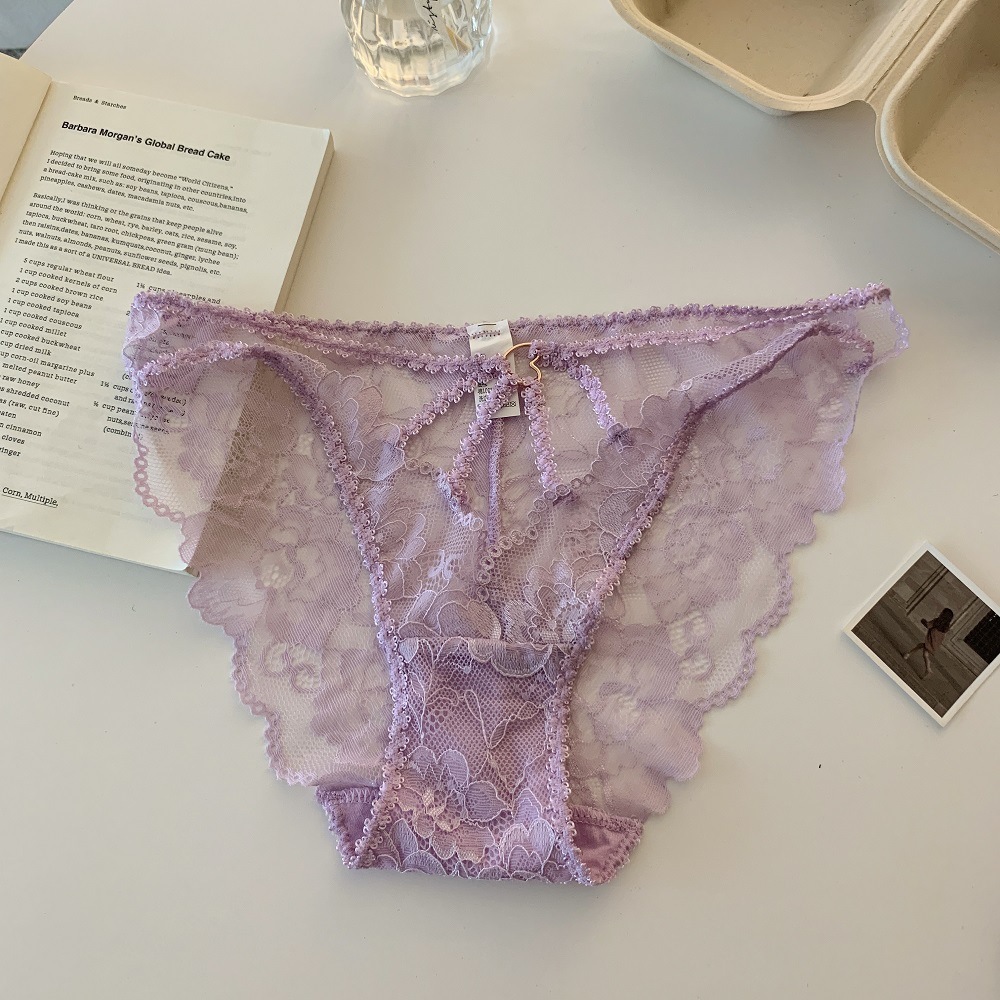 Nektar de primavera ~ nueva ropa interior de encaje de mujer pura, sexy, pantalones cortos huecos, pantalones de entrepierna de algodón para niñas image 9