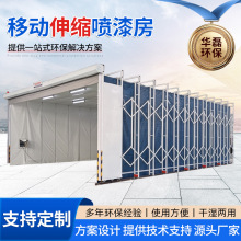 移动伸缩喷漆房折叠式打磨房设备轨道伸缩房晾干房喷漆房无尘电动