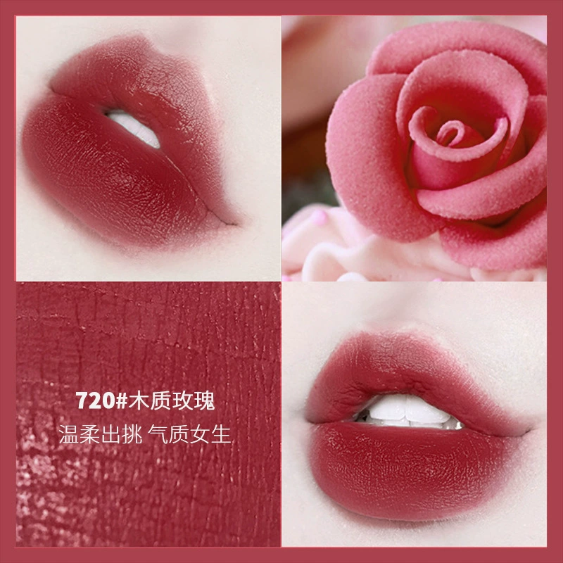 Light and thin matte lipstick, long-term effect