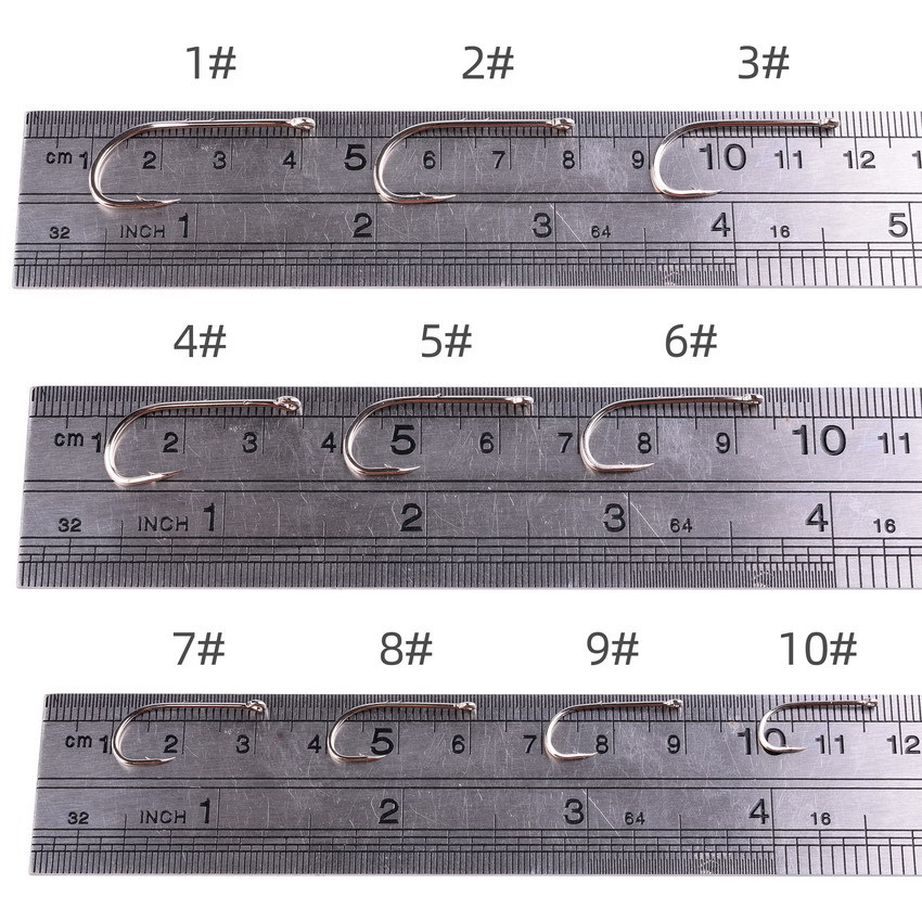 100 caja marea gancho aparejos de pesca anzuelo con púas de acero de alto carbono ordinario solo gancho doble espalda anzuelo de púas