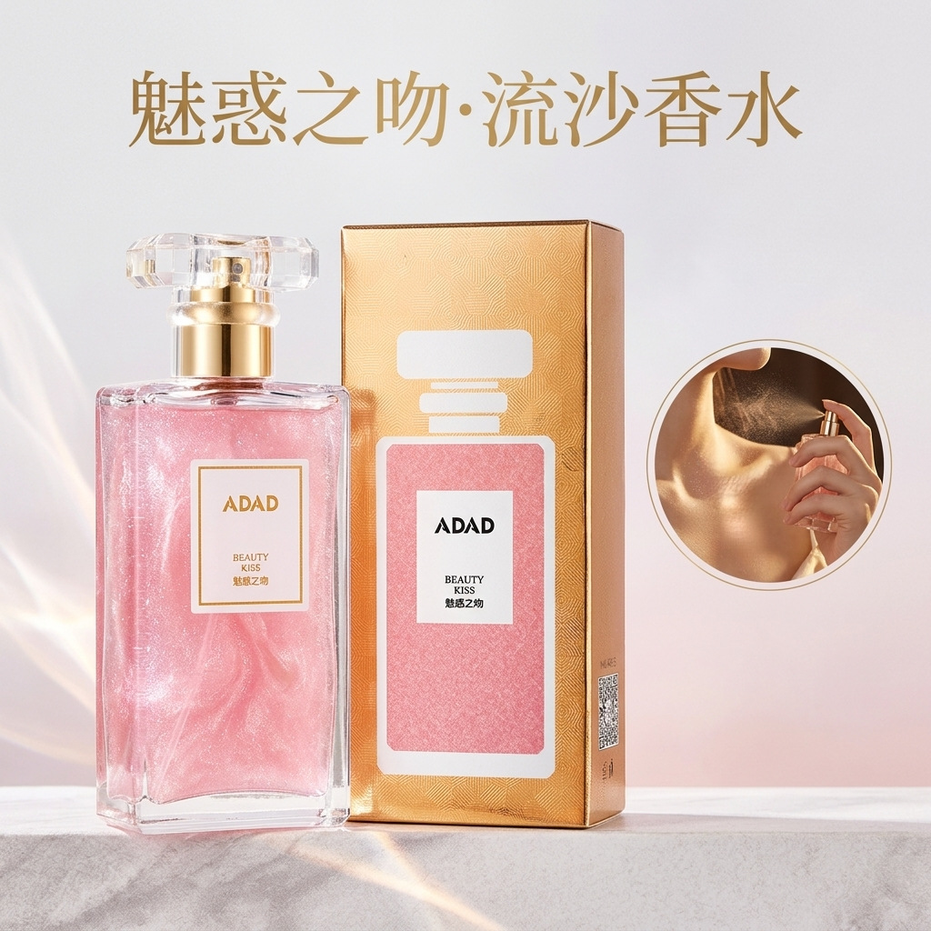 Adad Enchanting Kiss Women's Perfume Reverse Paris Quicksand Women's Long-Lasting Light Fragrance for Students and Young Girls Fresh and Natural