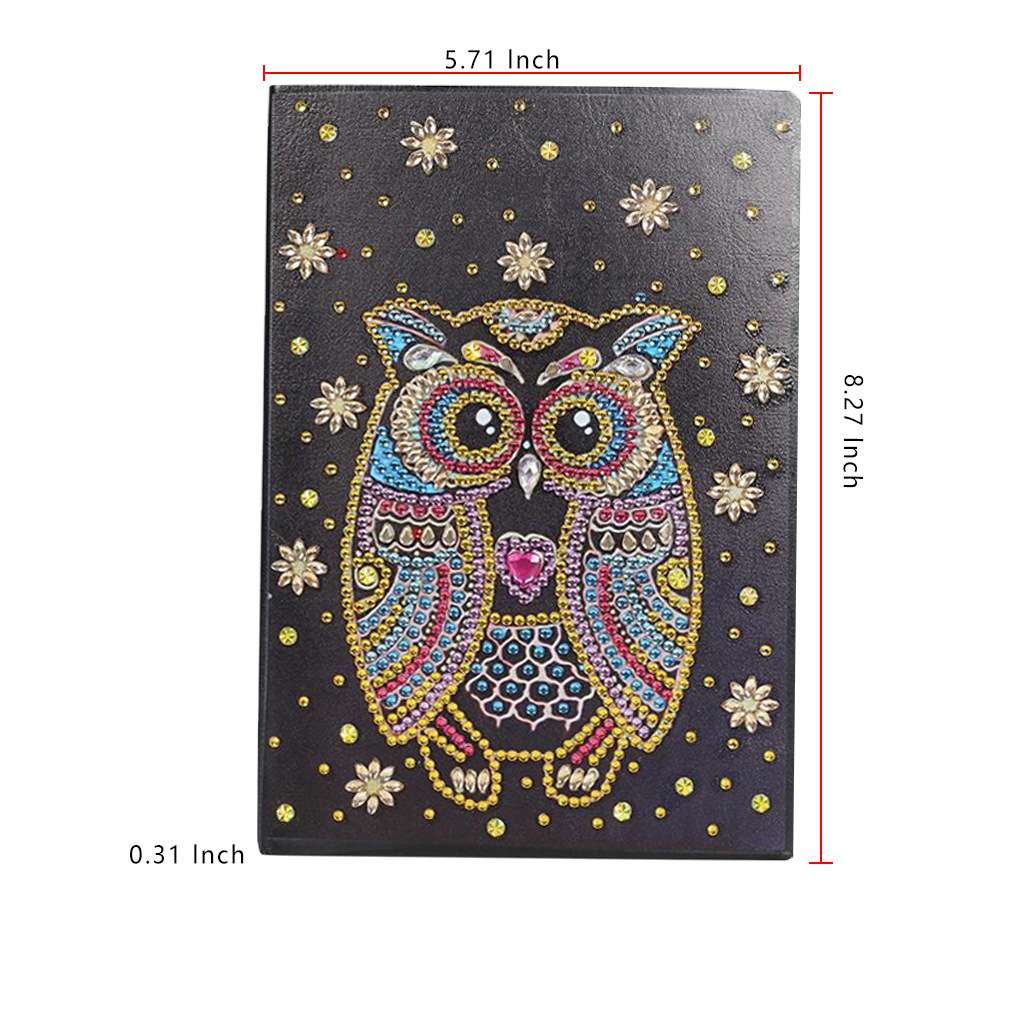 Cuaderno de dibujo de diamantes transfronterizos 5d punto diámetro pintura pegatinas de sexo opuesto mariposa DIY manual cuaderno de notas de cristal