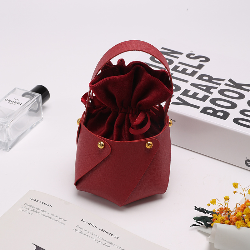 婚礼丝绒喜糖袋皮质糖果喜糖包装盒婚庆伴手礼礼品盒礼袋