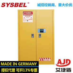 SYSBEL Combination Lock Cabinet Security Storage Cabinet WA 810452 45 Gallon Self Closing Door Fireproof Security Cabinet