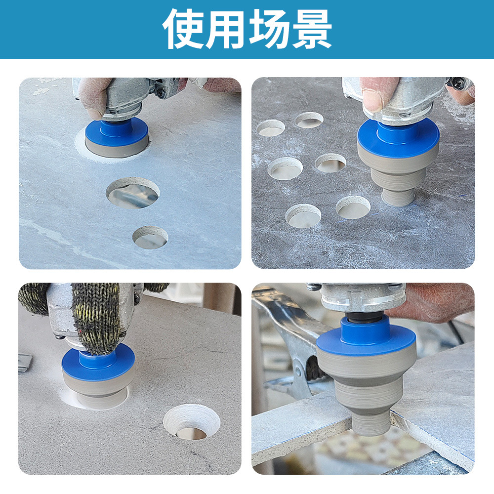 Pagoda perforación perforador de azulejos de cuarzo mármol perforación broca afilada máquina de corte biselado artefacto mágico