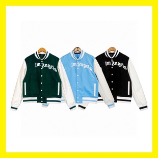 Foreign trade wholesale PA angel tide brand decapitated bear embroidered logo color matching jacket sweethearts baseball suit jacket