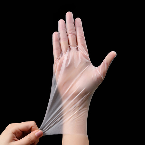 Disposable TPE gloves wholesale 100 pieces thick durable food grade catering kitchen protection baking rubber gloves