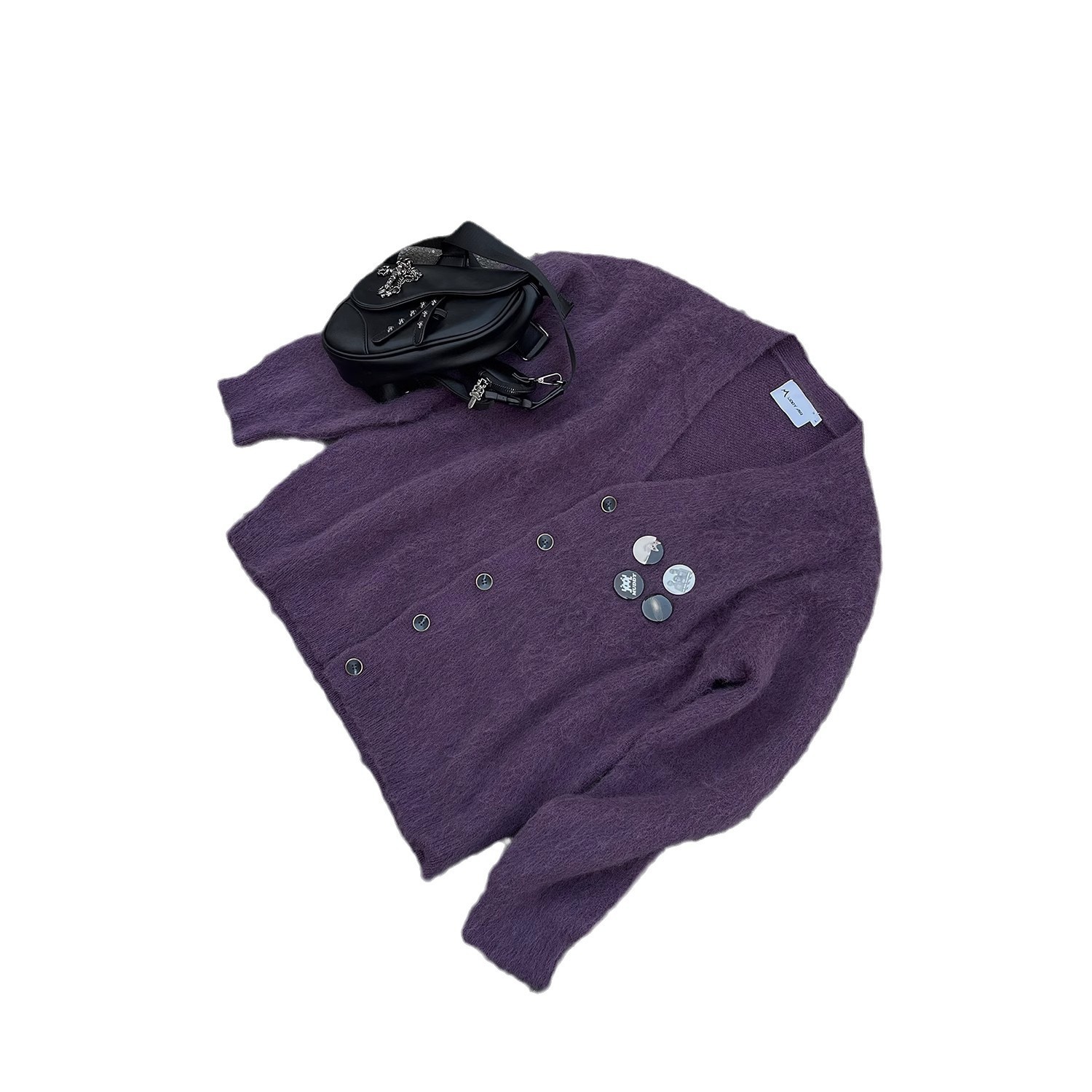 アメリカのレトロな秋の怠惰なカーディガンのセーターのブローチのセーターの男性の高い街のカジュアルなゆったりしたコート