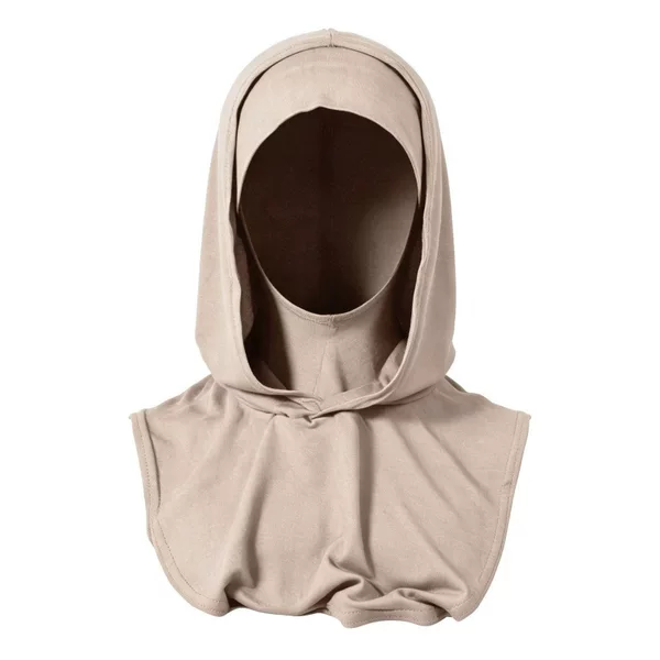 Balaclava hat with integrated base layer, elastic hat with wide elastic edges, pure cotton scarf and hood all in one