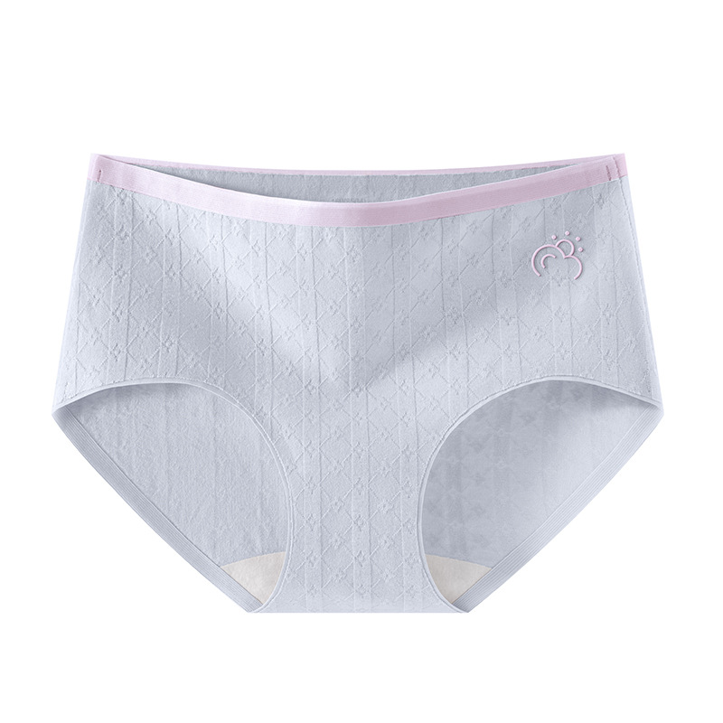 Clima ropa interior de algodón jacquard algodón 9A antibacteriano algodón entrepierna 2024 nuevo calzoncillos transpirables de cintura media sin costuras para niñas