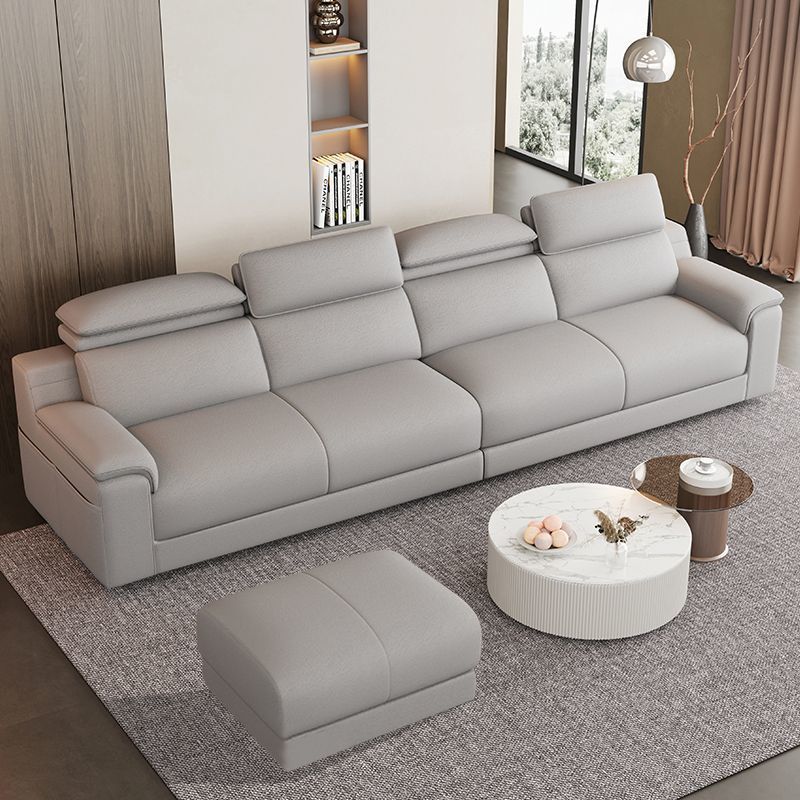 意式极简真皮沙发中小户型现代简约钢琴键直排皮艺皮沙发亚马逊