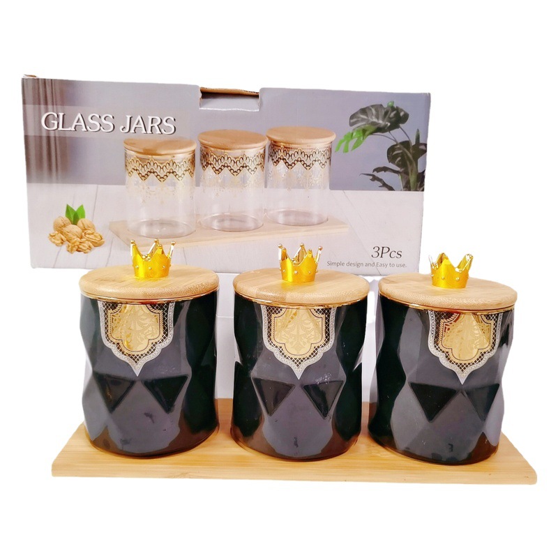 Exportación de Oriente Medio almacenamiento de cerámica Jar galvanoplastia sellado Jar granos gruesos almacenamiento Jar diamante condimento Jar traje Jar