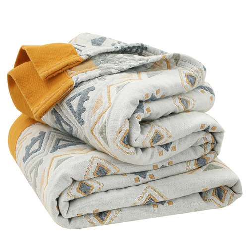 Thickened cotton gauze quilt, cotton single and double towel quilt, air-conditioned blanket, nap blanket, lunch break