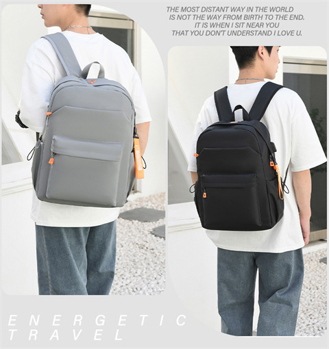2023 New leather film backpack Summer Trend Men's and women's large-capacity student computer bag school bag undefined