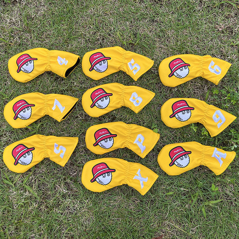 노란색 부드러운 가죽 아이언 세트(10개)