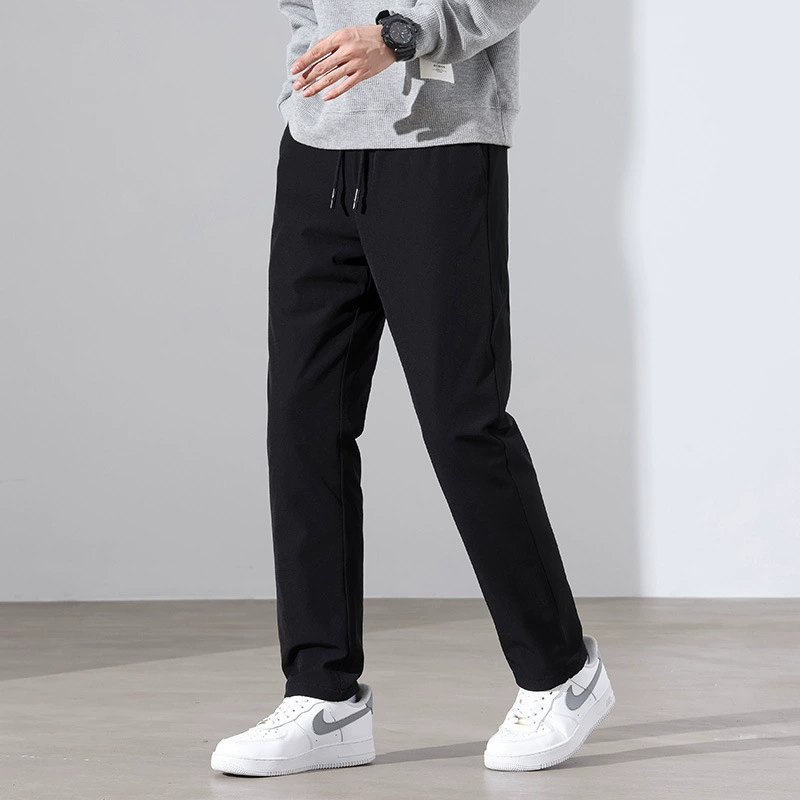 Зимние новые мужские пуховые брюки белые гусиные пуховые повседневные брюки свободные брюки эластические брюки