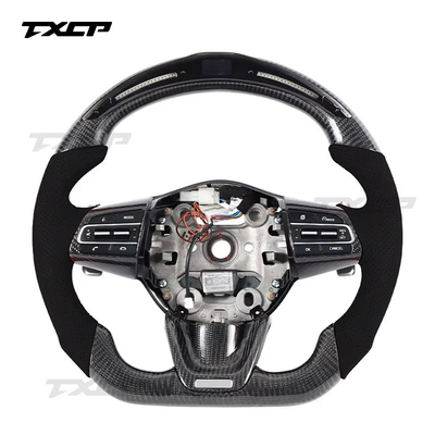 Specialized Led Carbon Fiber Steering Wheel for Kia Kx7 Kx5 K5 K3 K2 K5000 Stinger Sportage Modification (Steering wheel) - carbon-fiber-version