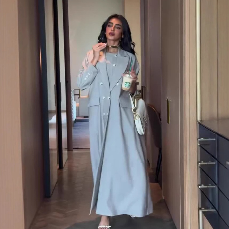 Autumn 2024 New European and American Amazon Cross-border Women's British-style Lapel Double-row Multi-button Elegant Coat suit Autumn 2024 New European and American Amazon Cross-border Women's British-style Lapel Double-row Multi-button Elegant Coat suit