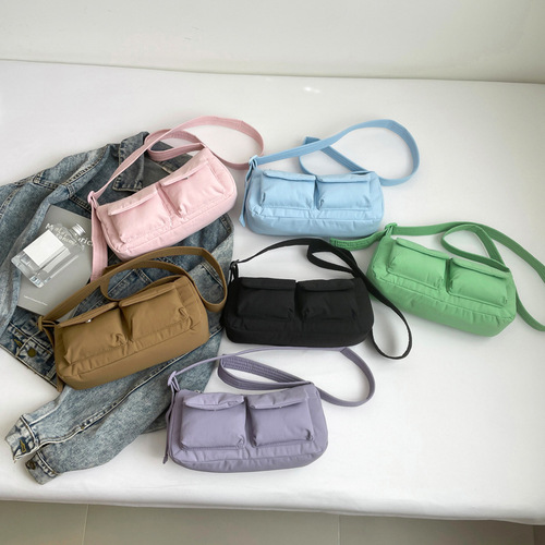 Minimalist Single Shoulder Bag, New Solid Color Casual Commute Crossbody Bag, Lightweight Unconventional Design Casual Round Cylinder Bag