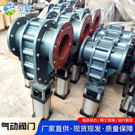 气动门阀双闸板阀气体输送阀门用耐磨耐高温出料阀排渣阀气动阀门