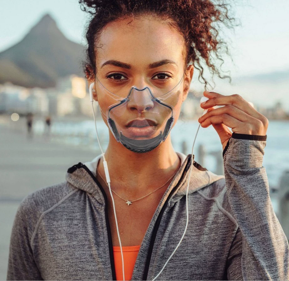 ПК маска для губ, закрывающая рот, прозрачная защитная маска, брызгозащищенная изолирующая маска, супер прозрачный трехмерный рот