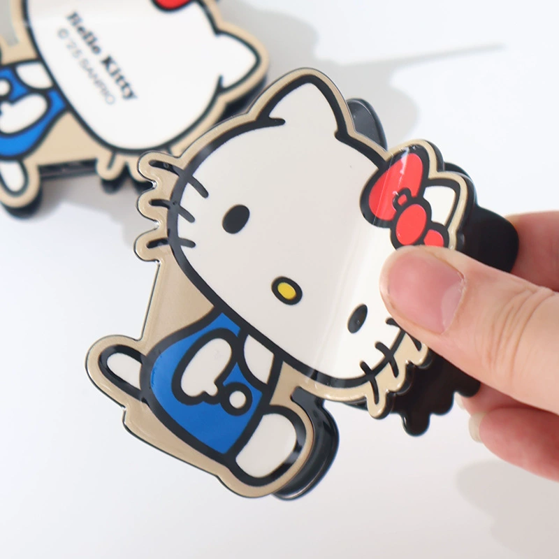 Hello kitty, настоящая милая заколка-краб с бантом, универсальная заколка для волос