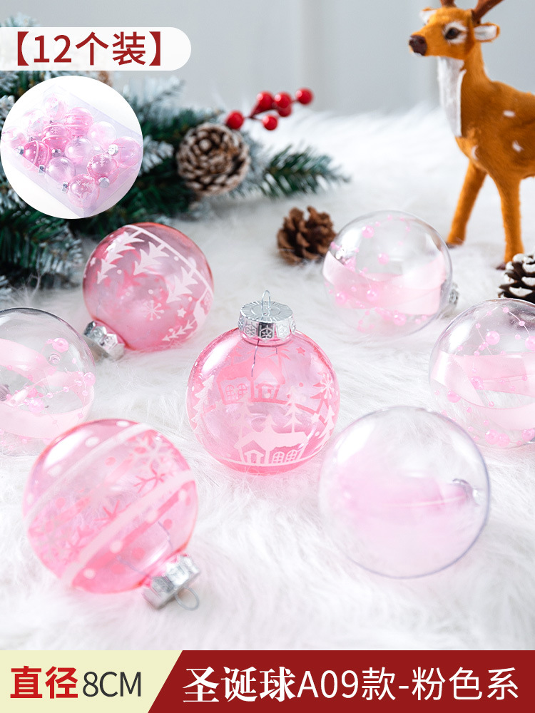 Bola pintada de Navidad Bola de perlas macaron galvanoplastia Bola brillante pintada Bola de forma especial colgante árbol de Navidad bola decorativa