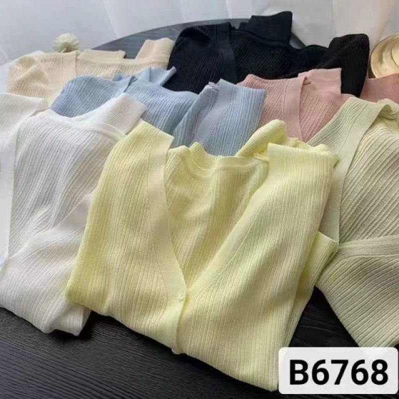 Свитер из ледяного шелка кардиган тонкий женский летний короткий длинный рукав