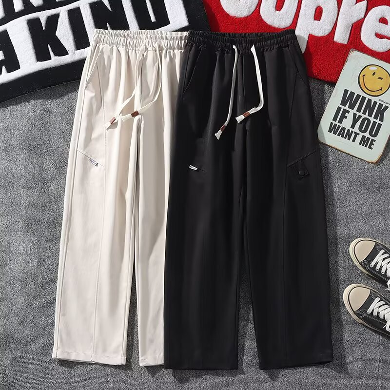 New Stylish Versatile Trendy Comfortable Softshell Pants Men's Sports Outdoor Casual Pants Men's Loose Straight Pants