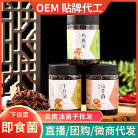 云南菌子酱即食菌香蕈鸡枞菌牛肝菌松茸菌下饭菜厂家批发春城烟雨