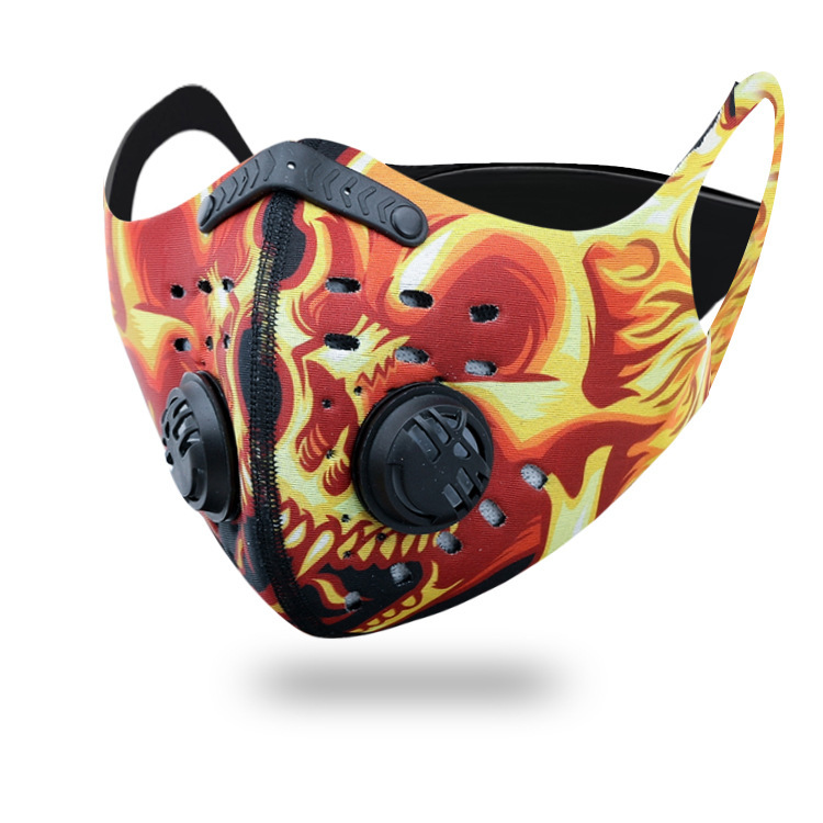 Máscara de ciclismo hombres y mujeres a prueba de viento a prueba de polvo equipo de bicicleta a prueba de frío máscara caliente media cara corriendo transpirable carbón activado