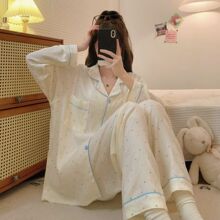云朵棉加大加肥胖MM甜美250斤宽松甜美少女长袖套装家居服