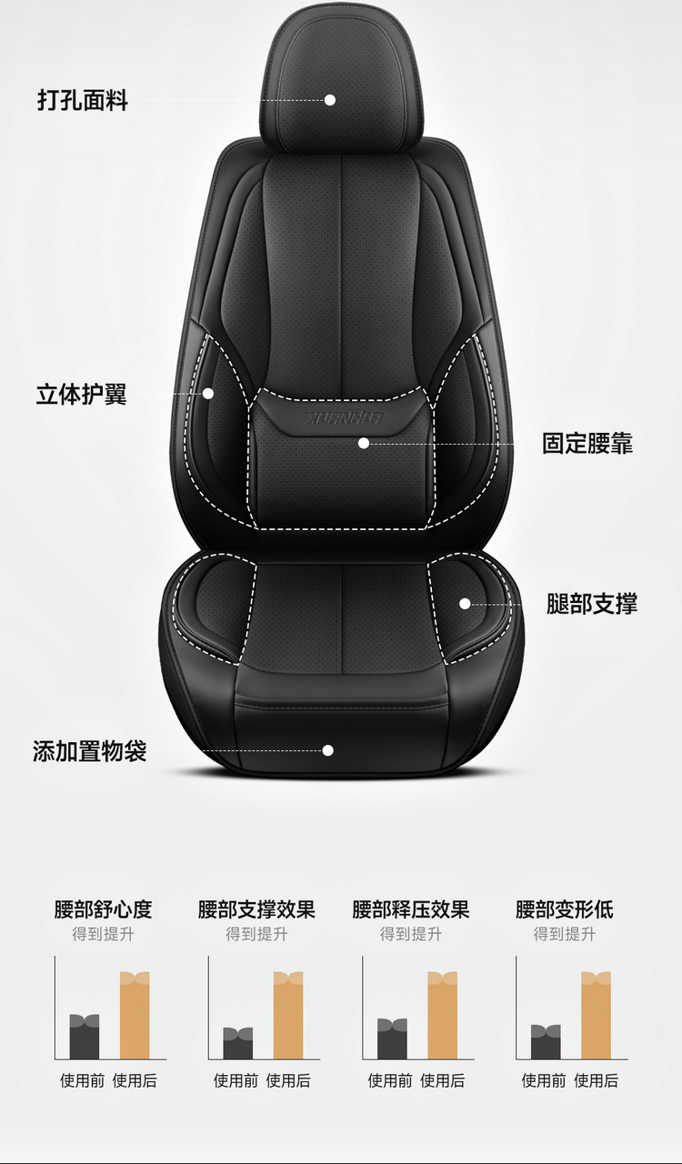 Sports full leather car seat cushion five-seat universal 3D full-surround four-season car cushion autumn and winter new car car car cover