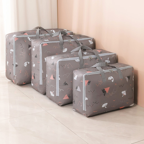 Thick Oxford Cloth Bedding Storage Bag, Large Capacity Moving Bag, Clothes Organizer Bag, Handheld Packing Suitcase Bag