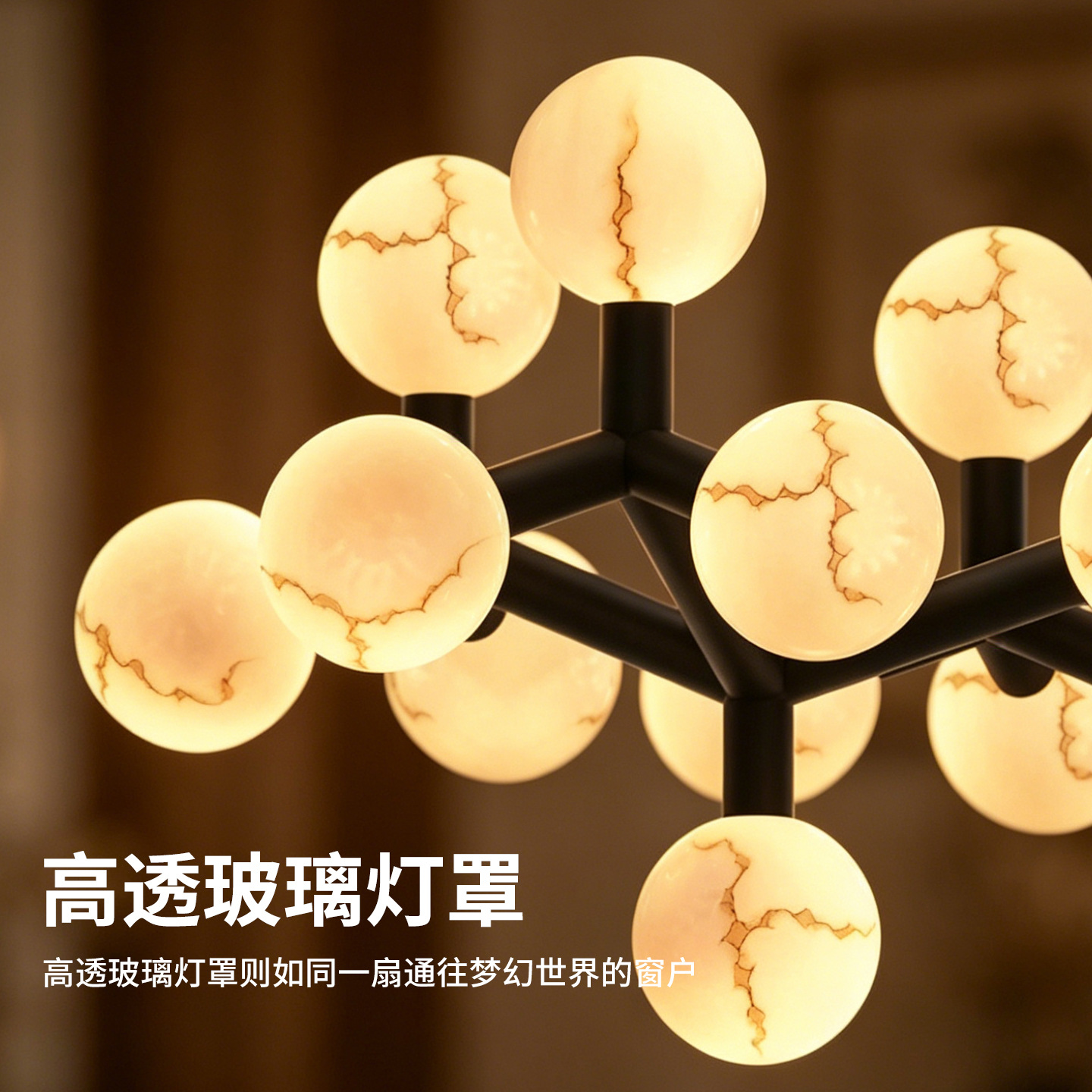 Lámpara de la sala de estar moderna simple italiana nuevo estilo de vestíbulo lujoso alto diseño de comedor Zhongshan lámpara L001