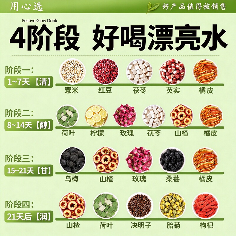 21-Day Red Bean, Coix Seed, Poria, Gorgon Fruit, Black Plum, Lotus Leaf, Tangerine Peel, Apple, Hawthorn Tea Oil to Eliminate Dampness 21-Day Red Bean, Coix Seed, Poria, Gorgon Fruit, Black Plum, Lotus Leaf, Tangerine Peel, Apple, Hawthorn Tea Oil to Eliminate Dampness