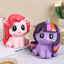 小马搪胶存钱罐儿童节日礼物马年储蓄罐零钱罐创意礼品桌面小摆件