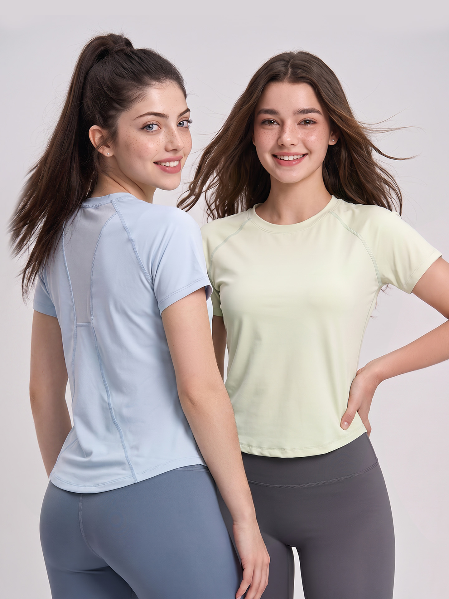 Juyi Tang nuevo juego de ocio de primavera y verano, camiseta de malla, camiseta de cintura alta, pantalones deportivos, yoga para adelgazar image 4