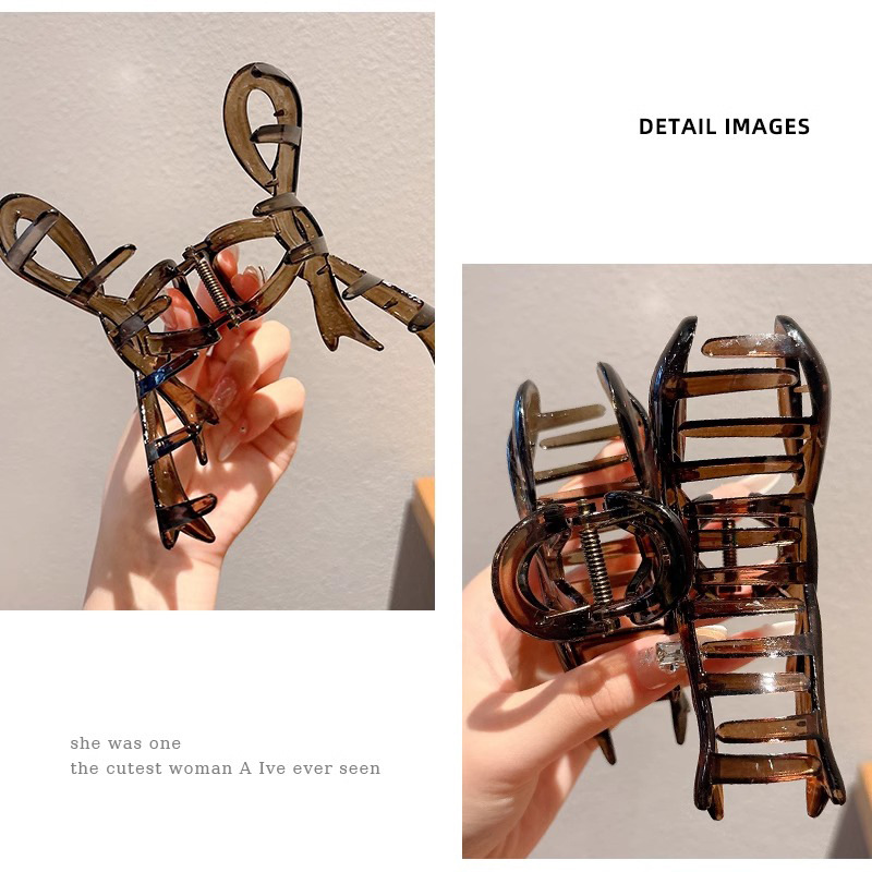 Clip de cabello grueso, cabello super grande, clip de cabello, cabeza posterior, clip de tiburón de alto nivel, tocado, clip de cabello para mujeres