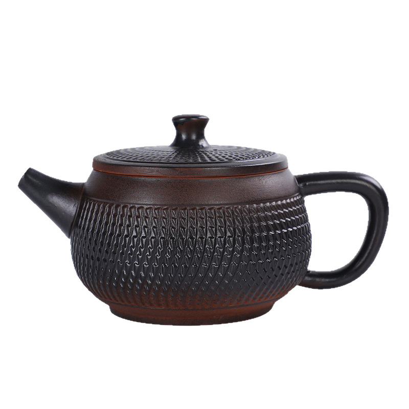 紫陶手工跳刀大容量泡茶壶家用功夫茶具复古凤鸣特紫砂壶批发|undefined