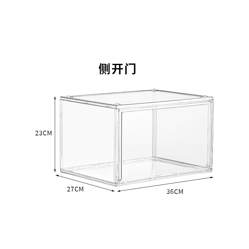 全透明の靴の箱は金の手を組み立ててバッグを作ってボールの箱の防塵の酸化防止の靴の棚のPETを厚くして靴の壁を重ねることができます。|undefined