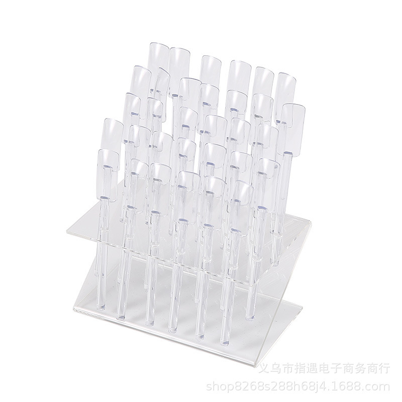 Cross-border nail color card 32 nail stick supporting display board Z-shaped nail art display stand nail polish display sample