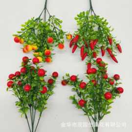 仿真富贵果发财果装饰 人造假蔬果小金橘尤加利果塑料花泡沬浆果