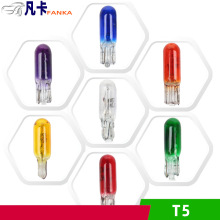 T5汽车插泡仪表 刹车灯泡 单丝白插泡12v/24v空调指示灯多色