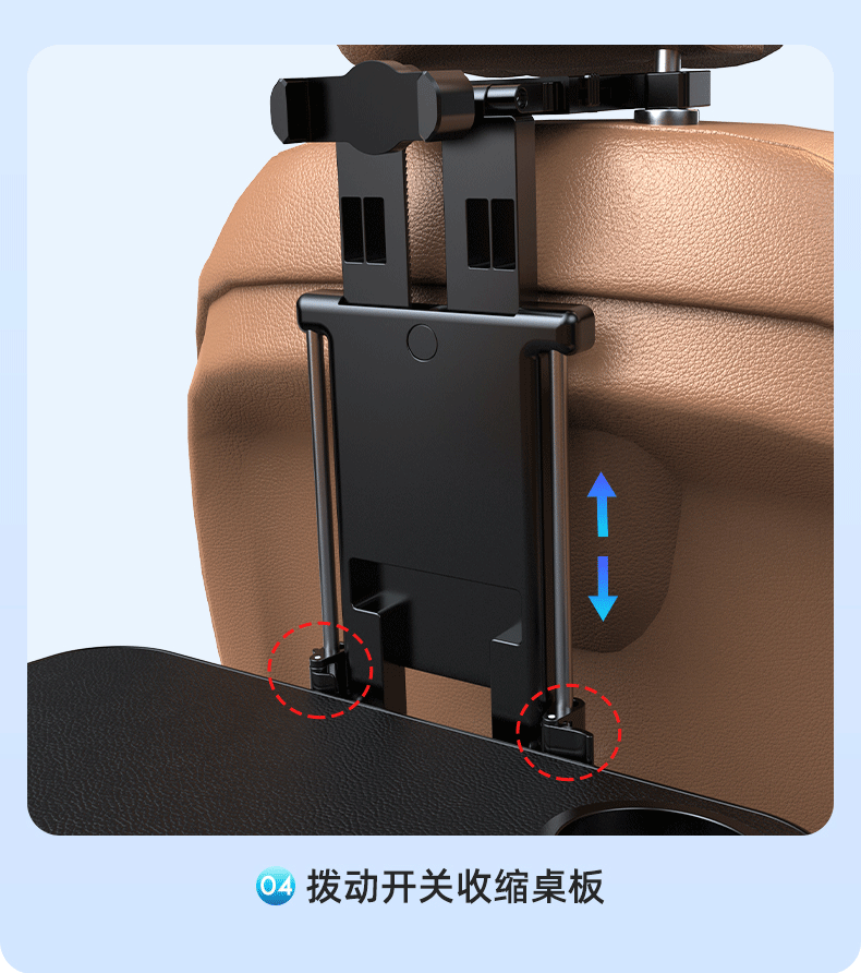 Car Small Table Board Car Rear Seat Office Dining Table Car Computer Folding Dining Storage Bracket
