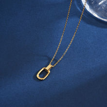 欧美网红ins几何双环项链女气质锁骨链复古风小众设计钛钢毛衣链